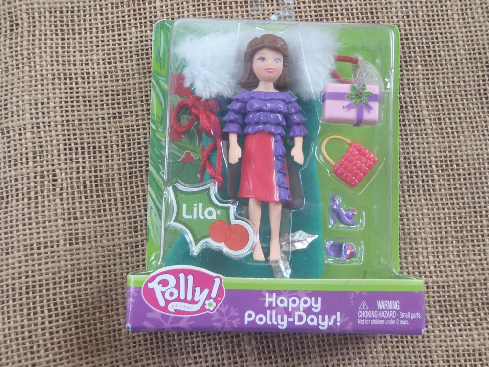2003 Polly Pocket Happy Polly-days! Christmas Stocking Fashions Accessories NEW