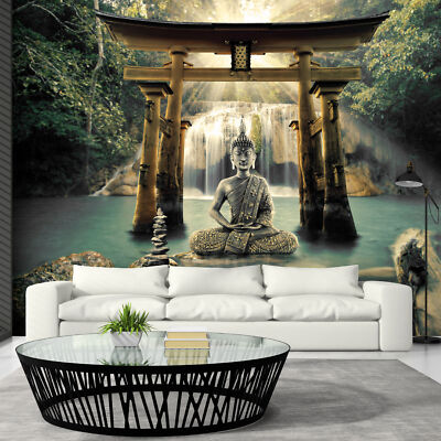 Buddha Wasserfall Feng Shui Fototapete Vlies Tapete Xxl Wandtapete P A 0033 A B Ebay