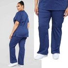 New Blue Plus Size Women's Workwear Basic Scrubs Pants Xl