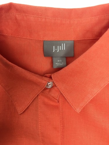 Women’s J.Jill Linen Button Up Tunic Top Blouse •Size XS *NWOT - Picture 7 of 10