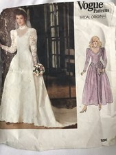 Vintage Vogue Patterns Bridal Original Bride Dress And Petticoat Size 12
