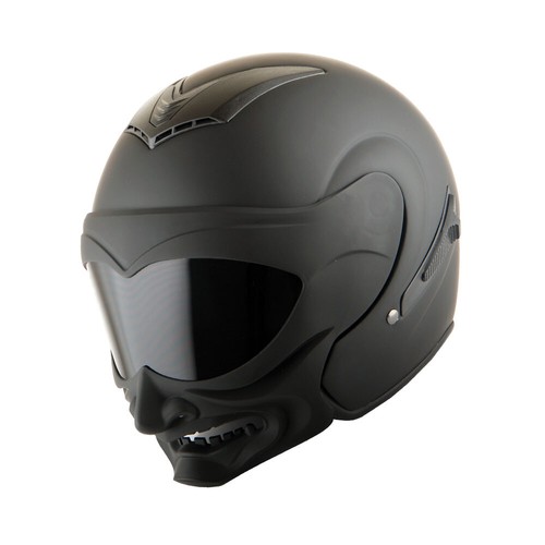 1Storm Motorcycle Open Face Fiber Glass Helmet Samurai + One Extra Clear Shield - Picture 2 of 46