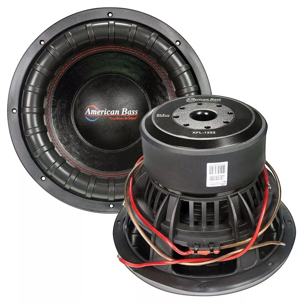 2 AMERICAN BASS XFL 1222 12 INCH XFL SERIES D2 CAR AUDIO