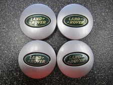 Land Rover Silver Green Logo OEM Center Caps  LD8001 PA88-IM0154 D38ME - Set/4*