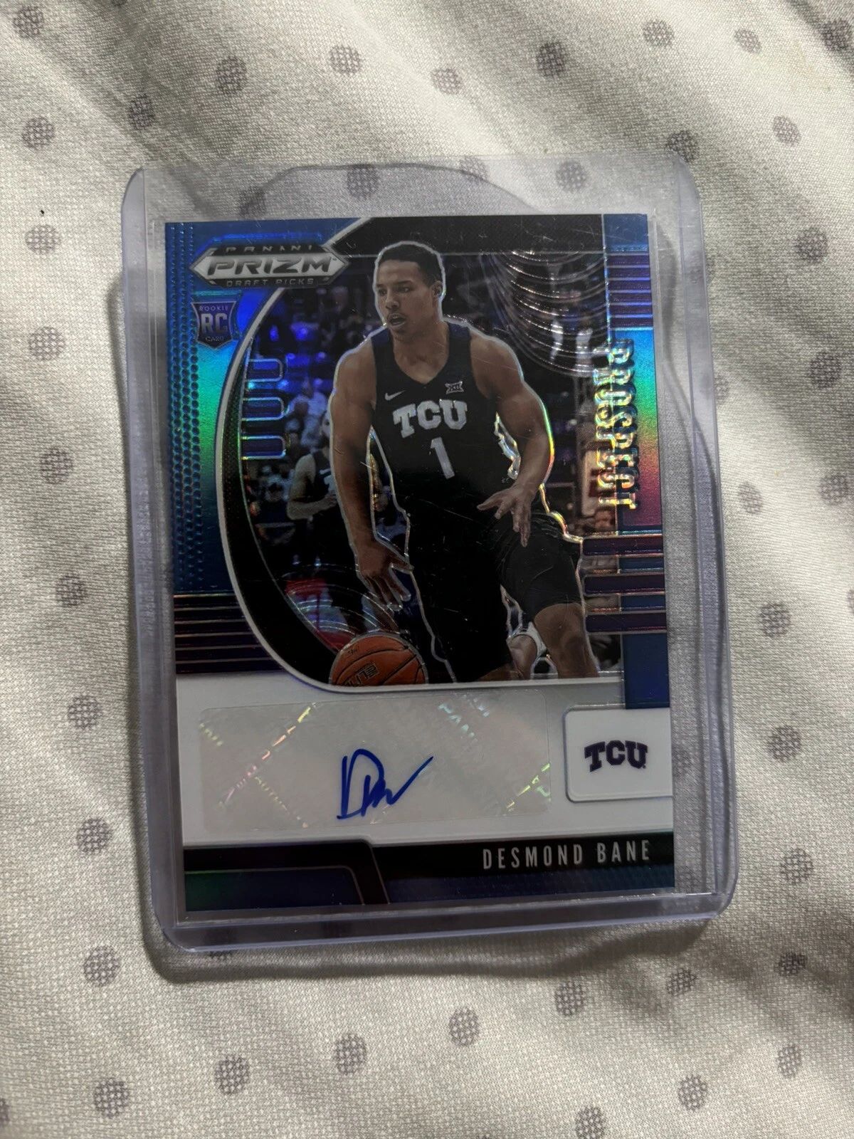 2020 Panini Prizm Draft Picks Desmond Bane Blue Rookie Auto /149 SP #PA-DB TCU