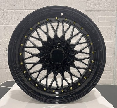135 19 inch Black Gold Riverts Rim | 5x115 CB74.1 | 1 Year Manufacturer  Warranty