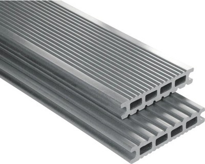 Konsta WPC Terrassendiele Futura Hohlkammerprofil grau glatt 3500 x 145 x 26 mm