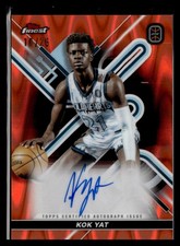 2022-23 Finest Overtime Kok Yat Finest Autographs Orange RayWave Refractor #/25