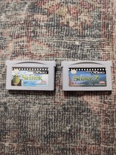 Shrek and Shrek 2 Gameboy Advance gba Video Cleaned and Tested