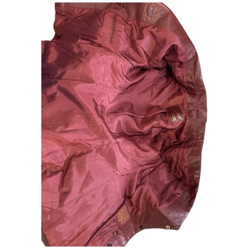 Vintage Etienne Aigner Damen Ochsenblut rote Lederjacke Blazer Gr. 10 lesen - Bild 17 von 22