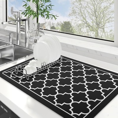 Dish Drying Mat Super Absorbent Drying Mat Large Dish Drying Mats for Kitchen...