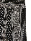 Boho Black White Paisley Floral Hippie Flare Pullon Yoga Pants Stretch Bell M L — photo 4