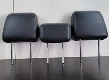 2012-2014 Ford Focus Set of 3 Rear Headrests Black Leather OEM