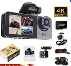 Dash Cam Three Channels 4K HD for Cars 170° Wide Angle Full UHD — photo 1