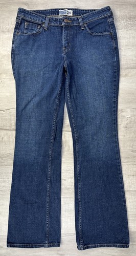 Signature Levi Strauss Mid Rise Bootcut Jeans Blue Denim Womens 12 L/C (32X31.5) - Picture 2 of 17