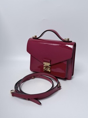 Louis Vuitton Monogram Vernis Monceau BB Fuchsia Patent Leather Crossbody Bag