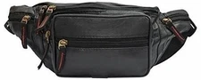 Fanny Pack Waist Bag Multifunction Real Leather Hip Bum Bag Travel Pouch for Men