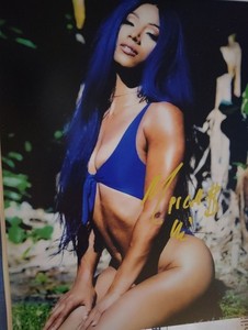 Mercedes Mone Signed Swimsuit Photo Wwe Wwf Aew Sasha Banks