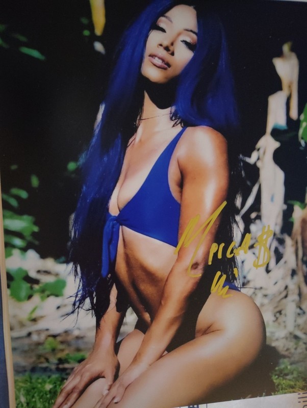 Mercedes Mone Signed Swimsuit Photo Wwe Wwf Aew Sasha Banks