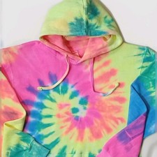 Adult Tie Dye Hoodie Neon Colors Unisex NWT