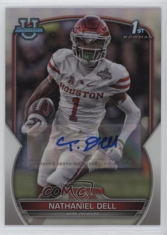 2022 Bowman U Chrome Prospect Refractor /499 Tank Dell Nathaniel #49 Auto 04tk