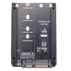 2X(Black Case  B+M Socket 2 M.2 NGFF () SSD to 2.5  Adapter for7157
