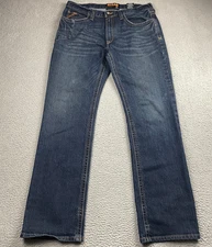 Ariat Jeans Mens 36x36 Blue Rebar M4 Relaxed Low Rise Bootcut Denim Workwear
