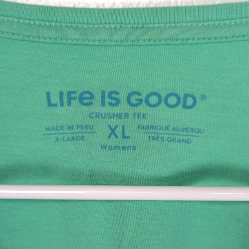 Life Is Good Damen Gr. XL hellgrün Welpe Hund Crusher Tee Tshirt Baumwolle - Bild 4 von 9