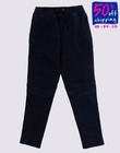 RRP €810 BALMAIN Kids Suede Leather Trousers 8Y Elastic Waist Blue Garment Dye