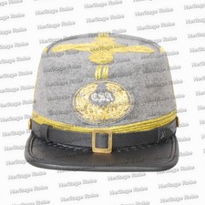 US Civil War Mens Kepi Complete Grey with CSA Embedded Badge All Size