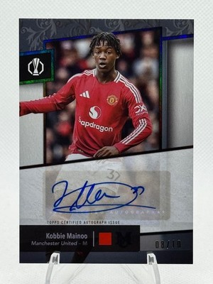 Kobbie Mainoo 2024-25 Topps Museum UEFA - BLACK DIAMOND /10 Auto #AA-KM Man U