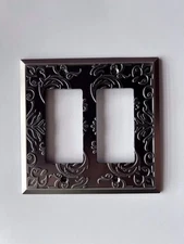 BRAINERD Fairhope Double Decorator Wall Plate Heirloom Silver Finish #0405538