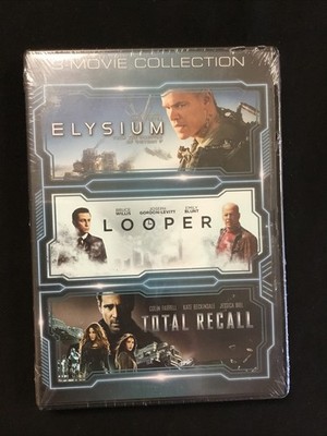 Elysium [2013] / Looper [2012] / Total Recall [2012] (DVD, 2021, 3-Disc Set) NEW