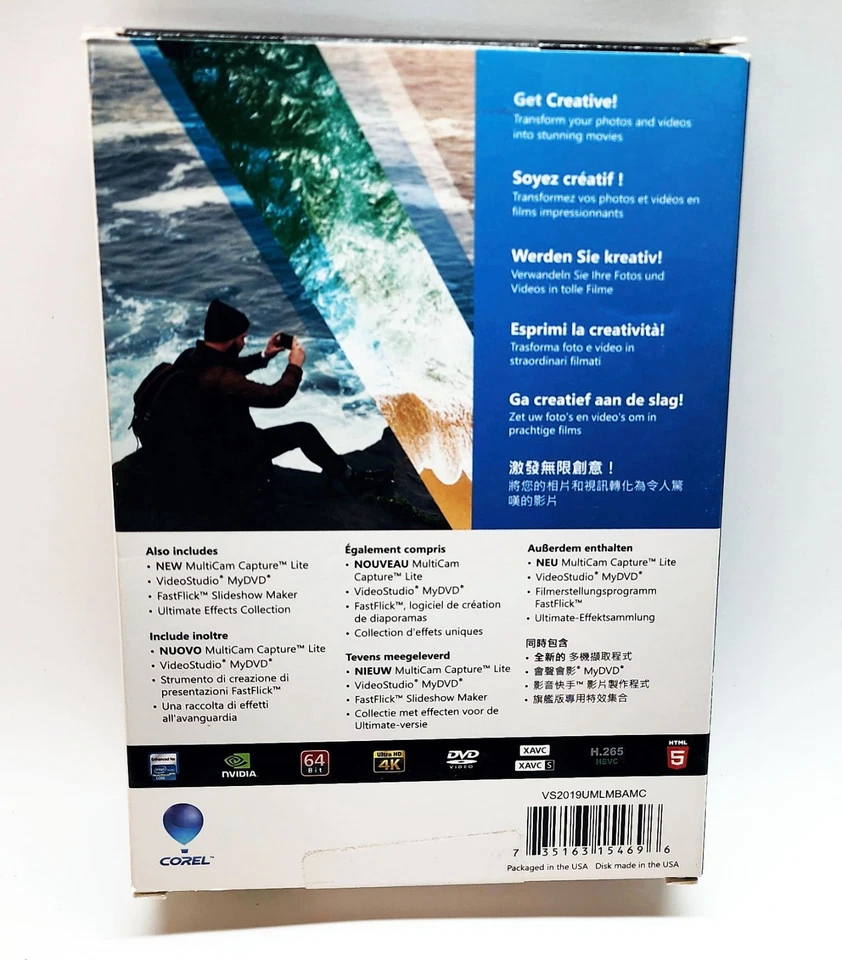 Corel VideoStudio Ultimate 2019, Nuevo Sellado ¡Envío Prioritario USPS RÁPIDO GRATIS! Foto 4 de 4