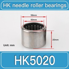HK5020 Drawn Cup Needle Roller Bearing 50x58x20mm Open Metric 1PCS