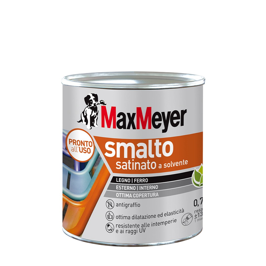 Vernice Smalto Bianco Satinato R9010 MaxMeyer - Protezione Ferro e Legno