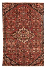 Vintage Oriental Hand-Knotted Carpet 3'10" x 5'11" Traditional Wool Area Rug