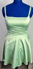 Cottagecore Fairycore Sage Green Satin Mini NWT Windsor Lace-Up Spring Garden