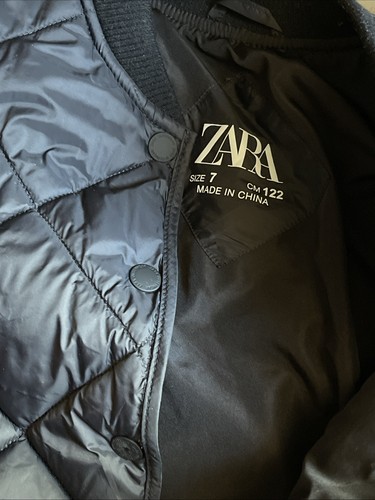 Zara Girls Size 7 Black Quilted Jacket - Picture 2 of 2