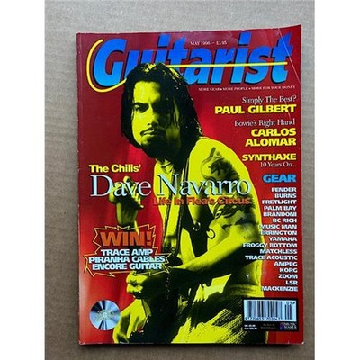 RED HOT CHILI PEPPERS GUITARIST MAGAZINE MAY 1996 - DAVE NAVARRO cover with more