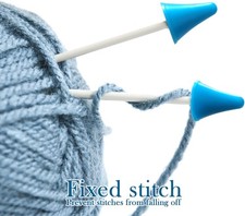 30 PCS Knitting Needle Point Protectors, 2 Sizes Colorful Needle Tip Stoppers...