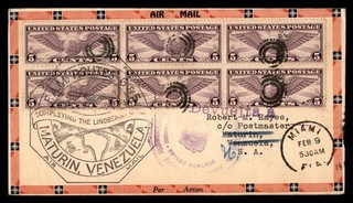 Mayfairstamps US Flight Miami to Maturin Venezuela Air Mail Cover aaz_38195