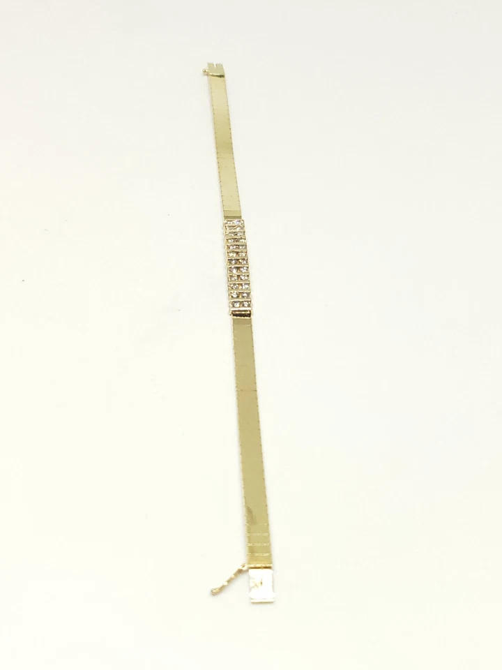 Brazalete Omega de diamantes de 1 quilate de oro amarillo de 14 k 6,5 "  Foto 4 de 4