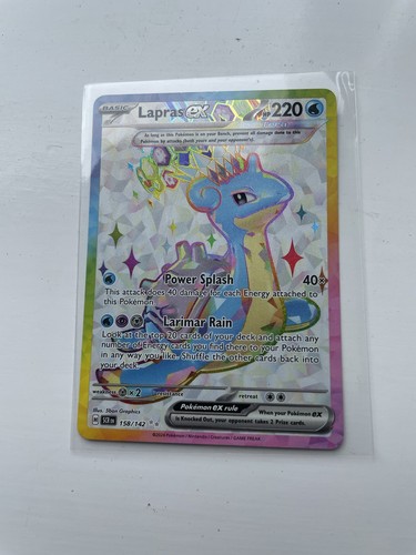 Pokémon Karte TCG - Lapras EX 158/142 - Stellar Crown - Ultra Rare - NM ⭐