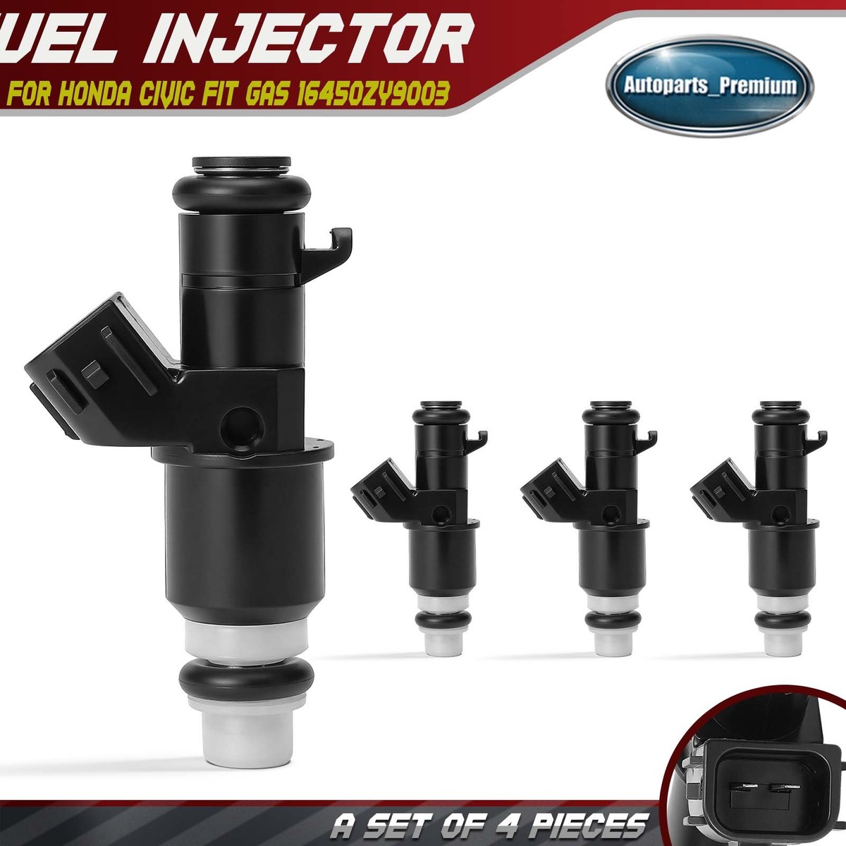 4pcs New Fuel Injector for Honda Civic 2006-2011 Fit 2009-2013 Gas