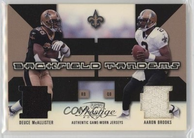 2003 Playoff Prestige Backfield Tandems /400 Deuce McAllister Aaron Brooks 15ou