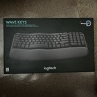 Logitech Wave Keys Wireless Ergonomic Keyboard with Cushioned Palm Rest Graphite