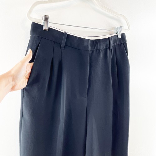 Wilfred Aritzia The Effortless Trouser Wide Leg Pants Black 12 - Picture 4 of 10