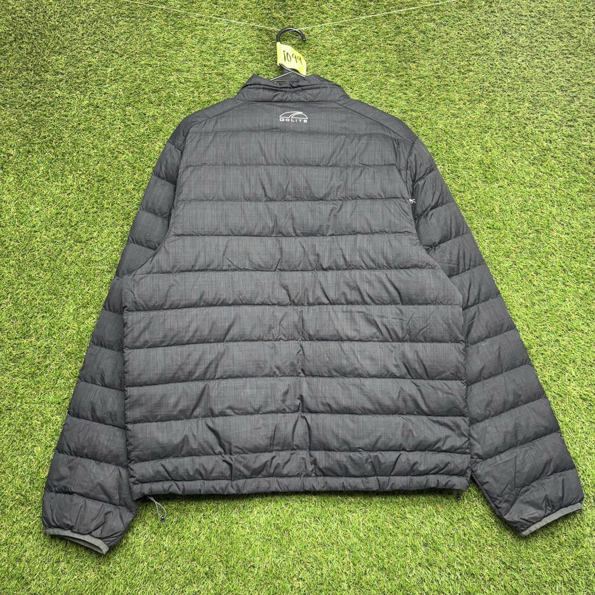 GoLite Goose Down Puffer Jacket Mens Large Black Full Zip Hiking