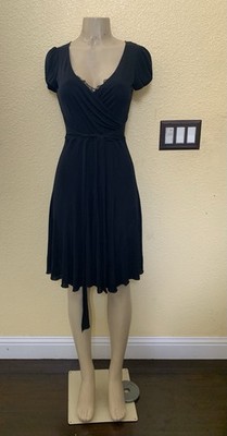 Moschino Cheap-And-Chic Size US 6/IT 40 Black  Cap Sleeve Tie Waist Dress